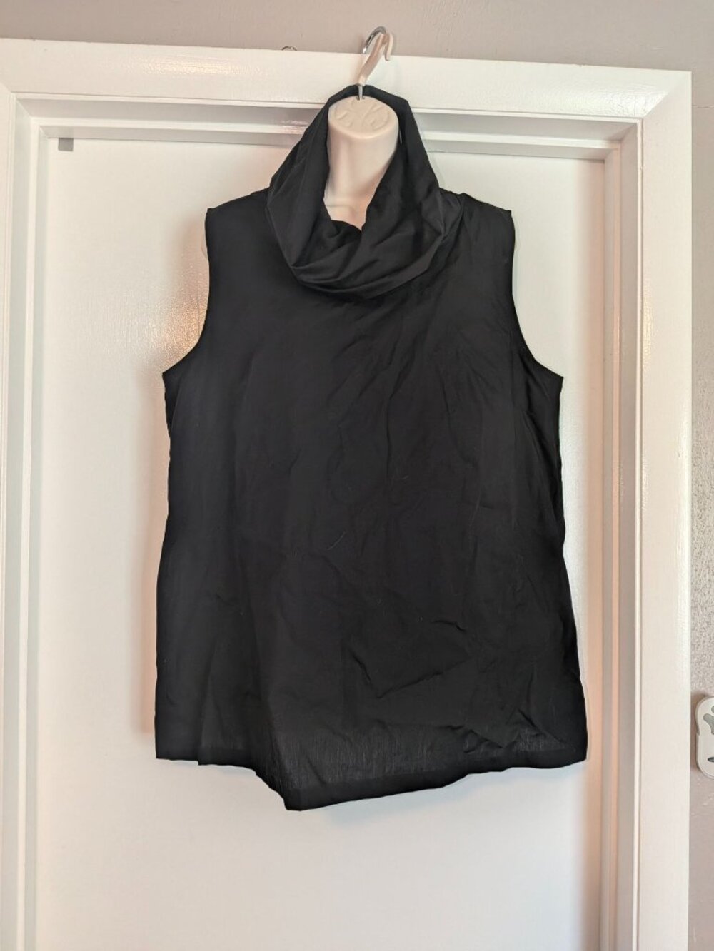 Marcella Marcy Sleeveless Top Collared NWT black XL Women's